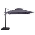  Furniture of America Hero LA-A028GY+BASE 10" Square Umbrella with Double Top & 37" Large Base IMAGE 1