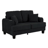  Furniture of America Moretaine SL6932BK-LV-PK Loveseat IMAGE 3