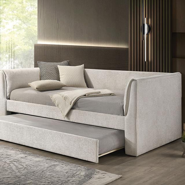  Furniture of America Upney FM1204WH-BED Twin Daybed with Trundle IMAGE 1