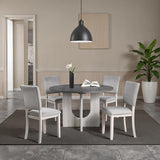  Furniture of America Oberto SL3406GY-RT Round Dining Table IMAGE 2