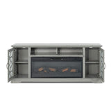  Furniture of America Fidel TM5003 74'' Tv Console with Electric Fireplace IMAGE 3