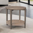  Furniture of America Roros FM44008NT-ER Round End Table IMAGE 1