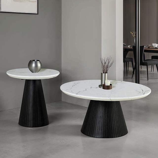  Furniture of America Sindal FM44004BK-CR-TABLE Round Cocktail Table IMAGE 2