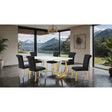  Furniture of America Holbaek FM37008GD-T 80" Dining Table IMAGE 1