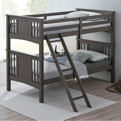  Furniture of America Spring Creek FM-BK602TT-GY-BED Twin/Twin Bunk Bed IMAGE 1