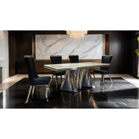  Furniture of America Basilicata FM33001SV-T-TABLE Dining Table IMAGE 1