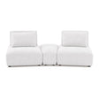  Furniture of America Stavanger FM63001WH-D Curved 2-Seater with Ottoman IMAGE 1