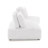 Furniture of America Stavanger FM63001WH-D Curved 2-Seater with Ottoman IMAGE 2