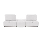  Furniture of America Stavanger FM63001WH-D Curved 2-Seater with Ottoman IMAGE 3