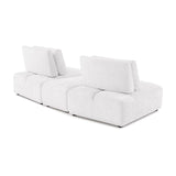  Furniture of America Stavanger FM63001WH-D Curved 2-Seater with Ottoman IMAGE 4