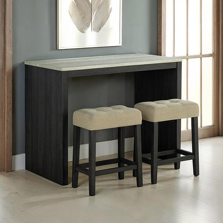  Furniture of America Zanaide SL3402BK-PT-3PK 3 Pc Dining Table Set IMAGE 1