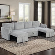  Furniture of America Denholme SL64002GY-SECT U-Sectional with Pull Out IMAGE 1