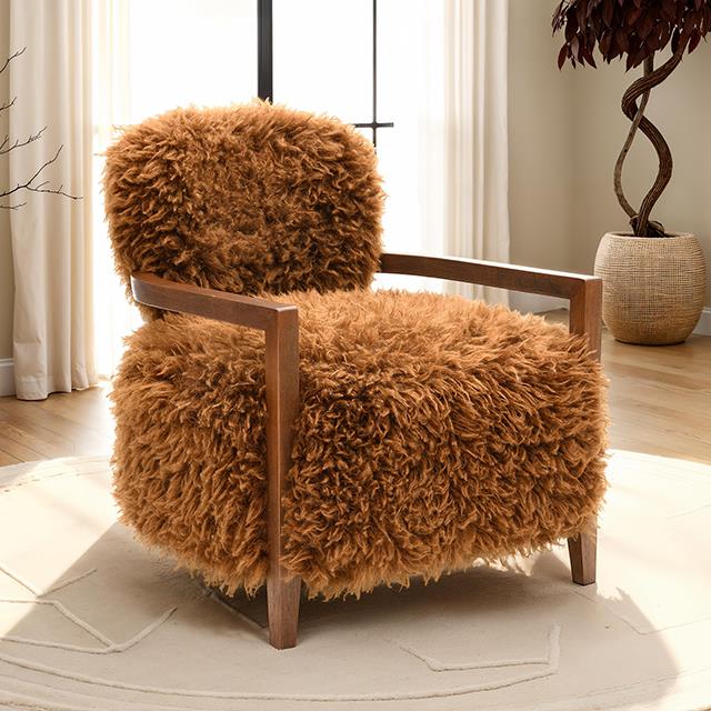  Furniture of America Eramo FM-AC6005BR Accent Chair IMAGE 1