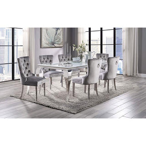 Furniture of America Neuveville CM3903WH-T-7PC-261GY 7 Pc Dining Table Set IMAGE 1