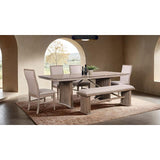  Furniture of America Ellesmere FM3230NT-T-6PC 6 Pc Dining Table Set with Bench IMAGE 1