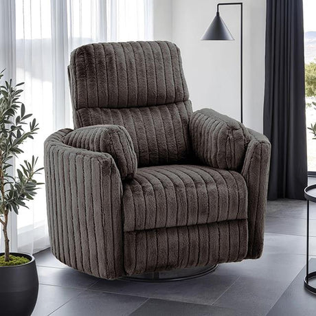  Furniture of America Belper FM-AC8018DB-PM Power Glider Recliner with Swivel IMAGE 1