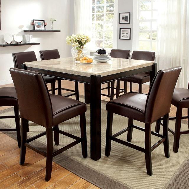  Furniture of America Gladstone CM3823PT-9PC-3744GY 7 Pc Counter Height Table Set IMAGE 2