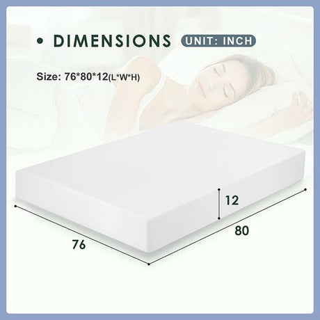  Furniture of America Artemisia DM540-EK-EU 12" Memory Foam Mattress IMAGE 5