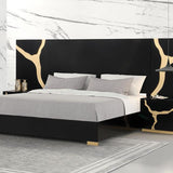  Furniture of America Goldsberg FM7425BK-EK-WP-BED King Bed with Wall Panels IMAGE 1