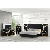  Furniture of America Goldsberg FM7425BK-EK-WP-BED King Bed with Wall Panels IMAGE 2