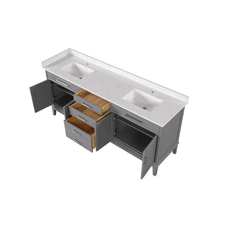  Furniture of America Oliva TM-CT006WH-80+06GY Vanity Set IMAGE 3