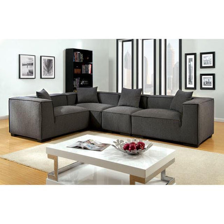  Furniture of America Langdon CM6037GY-CH Armless Chair IMAGE 1