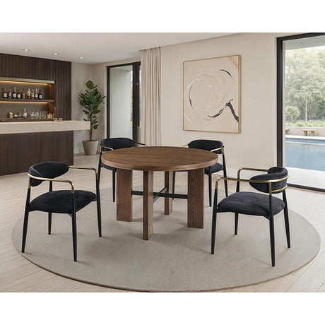  Furniture of America Gaetani FM37003BK-AC-2PK Set Of 2 Arm Chair IMAGE 2