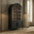  Furniture of America Minster FM-AC8029BK Arched Cabinet IMAGE 1