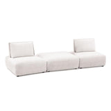  Furniture of America Stavanger FM63001WH-C 2-Seater with Square Ottoman IMAGE 1