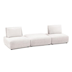  Furniture of America Stavanger FM63001WH-C 2-Seater with Square Ottoman IMAGE 1