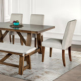  Furniture of America Losone FM3422BR-T-7PC 7 Pc Dining Table Set IMAGE 6