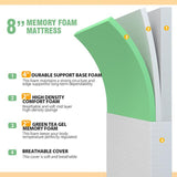  Furniture of America Forsythia DM708-Q 8" Queen Green Tea Gel Memory Foam IMAGE 3