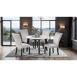  Furniture of America Sabro FM3330BK-RT-TABLE Round Dining Table IMAGE 2