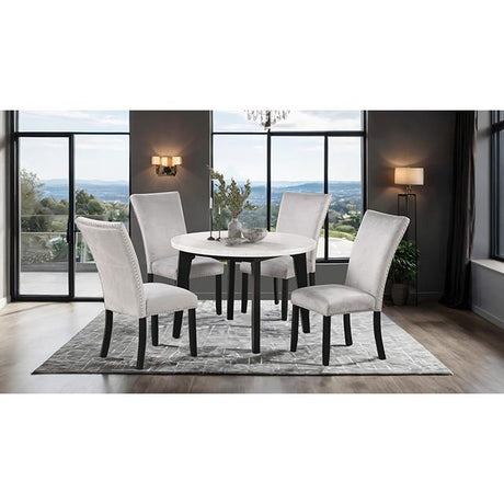  Furniture of America Sabro FM3330BK-RT-TABLE Round Dining Table IMAGE 2