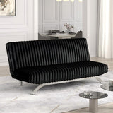  Furniture of America Villeneuve FM2906BK Futon Sofa Bed IMAGE 1