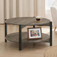 Furniture of America Hyde SL4200DG-CR Round Coffee Table IMAGE 1