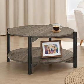  Furniture of America Hyde SL4200DG-CR Round Coffee Table IMAGE 1