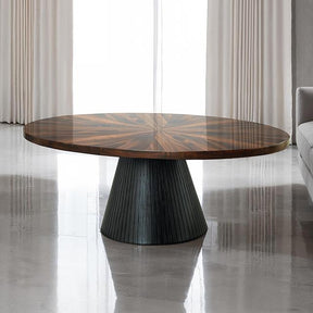  Furniture of America Surdal FM44005BK-CO-TABLE Oval Coffee Table IMAGE 1