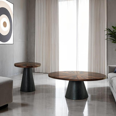  Furniture of America Surdal FM44005BK-CO-TABLE Oval Coffee Table IMAGE 2