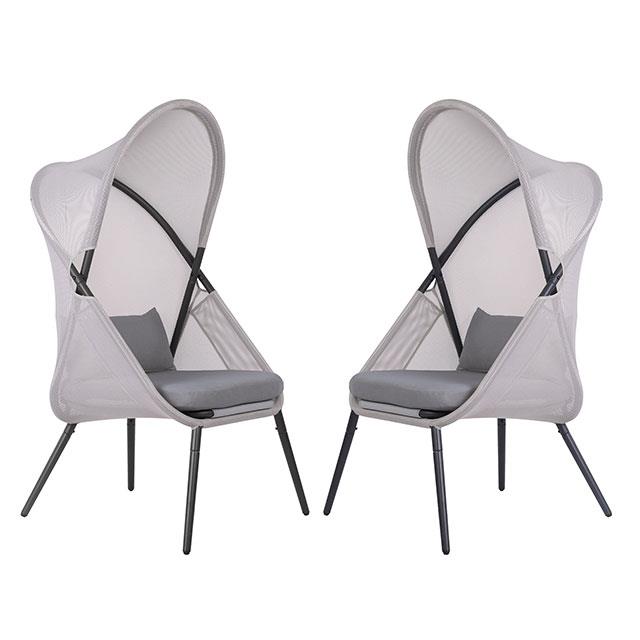  Furniture of America Alverta GM-1014LG-2PK Set Of 2 Foldable Chair IMAGE 3