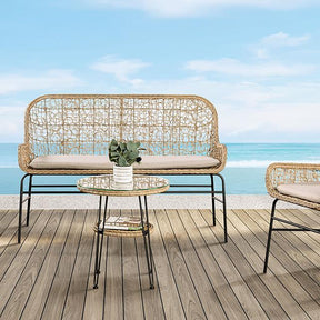  Furniture of America Zalika FM80010NT-T-4PC-BN 4 Pc Conversation Set IMAGE 1