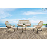  Furniture of America Zalika FM80010NT-T-4PC-BN 4 Pc Conversation Set IMAGE 2
