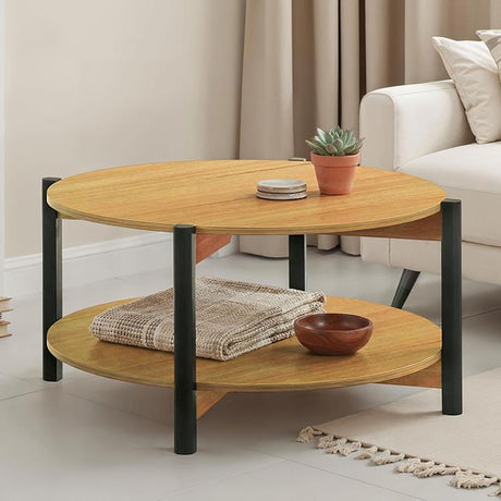  Furniture of America Hyde SL4200AK-CR Round Coffee Table IMAGE 1