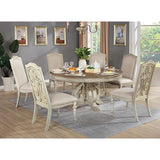  Furniture of America Arcadia CM3150WH-RT-7PC 7 Pc Dining Table Set IMAGE 3