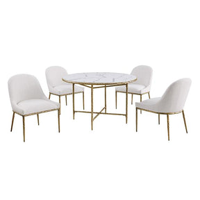  Furniture of America Balvi FM37012GD-RT-3A Round Dining Table IMAGE 1