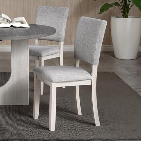  Furniture of America Oberto SL3406GY-SC-4PK Set Of 4 Upholstered Side Chair IMAGE 1