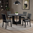  Furniture of America Oberto SL3406DG-RT-5PC 5 Pc Round Dining Table Set IMAGE 1