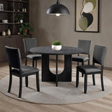  Furniture of America Oberto SL3406DG-RT-5PC 5 Pc Round Dining Table Set IMAGE 1
