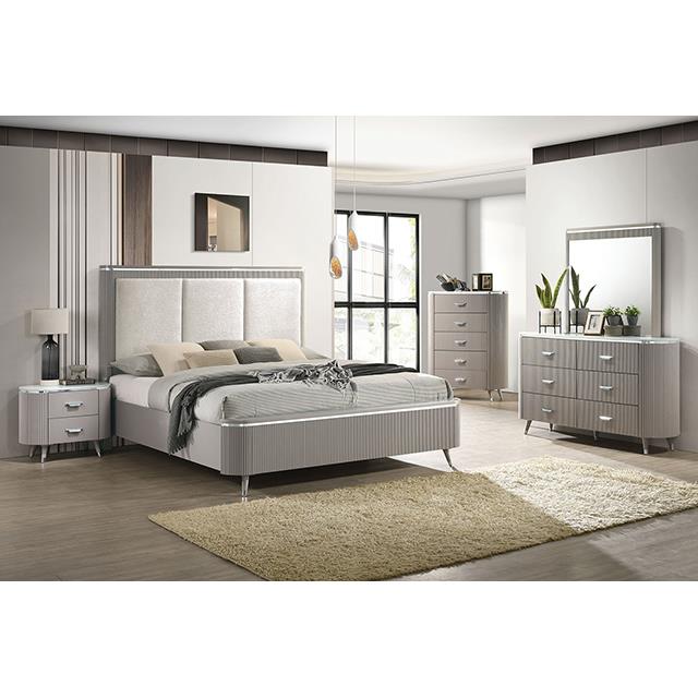  Furniture of America Aldridge FM7243GY-EK-BED King Bed IMAGE 2