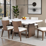 Furniture of America Caerwys FM34004BR-T-TABLE Dining Table IMAGE 1